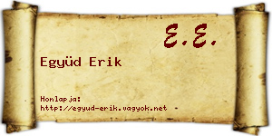 Együd Erik névjegykártya