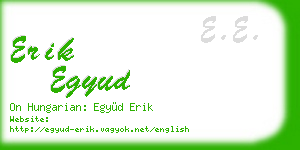 erik egyud business card